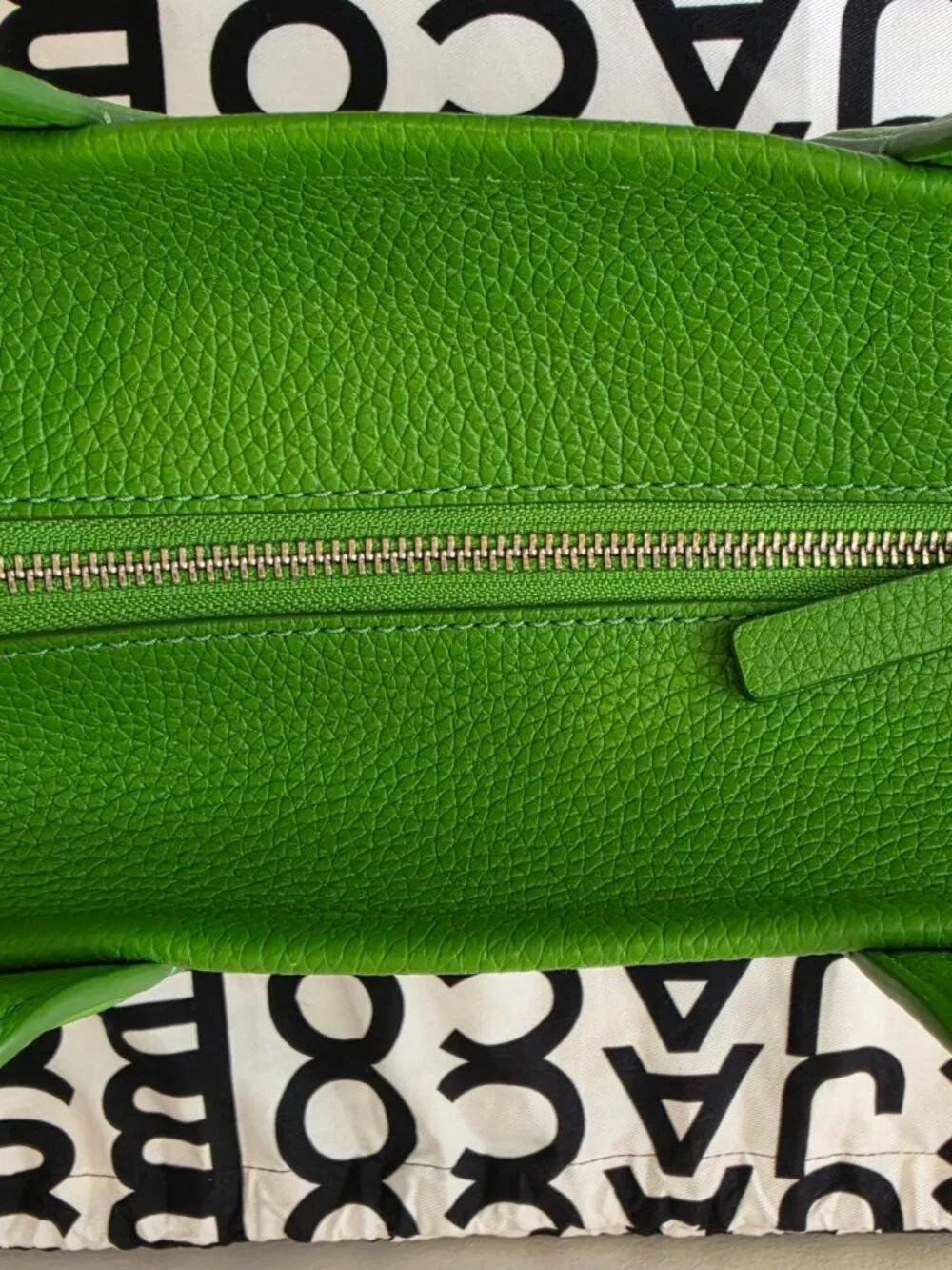 Marc Jacobs Small Leather Green Tote Crossbody w/ Matching Wallet & Tote Charm